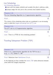 Approximation Algorithms (ADM III)