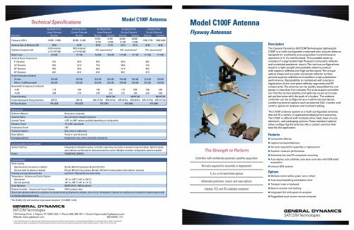 Model C100F Antenna - General Dynamics SATCOM Technologies