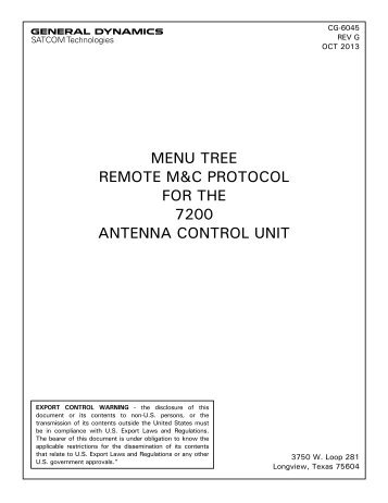 CG-6045 Rev. G 10/13 - General Dynamics SATCOM Technologies