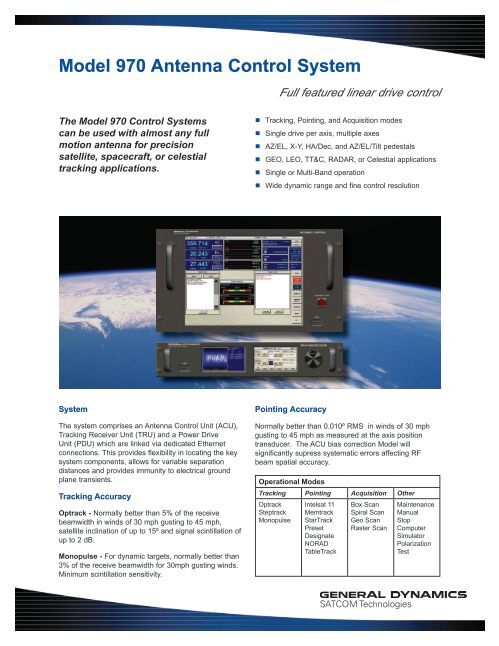 Data Sheet - General Dynamics SATCOM Technologies