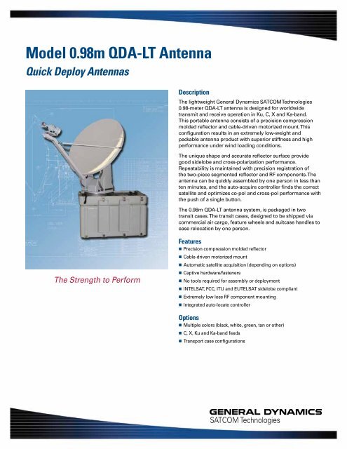 Model 0.98m QDA-LT Antenna - General Dynamics SATCOM ...
