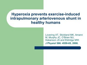 Hyperoxia prevents exercise-induced intrapulmonary arteriovenous ...