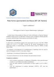 Plate forme spectromÃ©trie de Masse (IRT-UN Nantes)