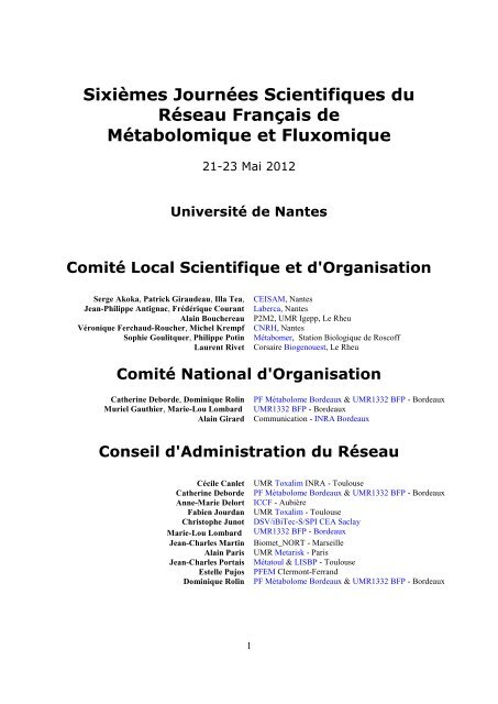 Rsums des prsentations - Inra
