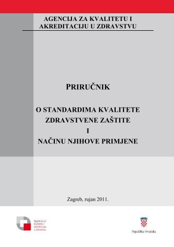 PriruÄnik o standardima kvalitete zdravstvene zaÅ¡tite i naÄinu ...