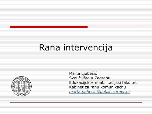 Rana intervencija - Korak po korak