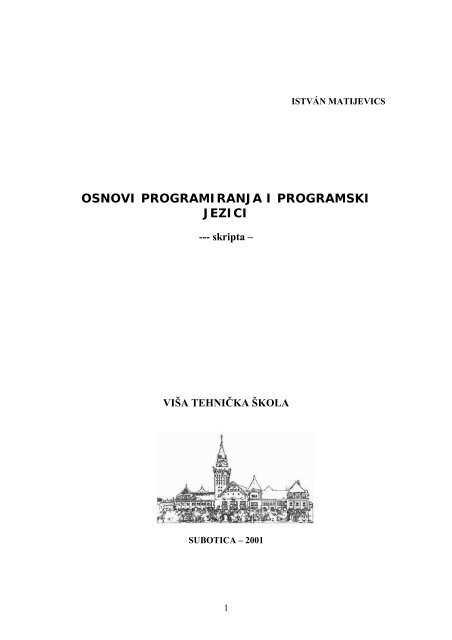 Osnovi programiranja i programski jezici