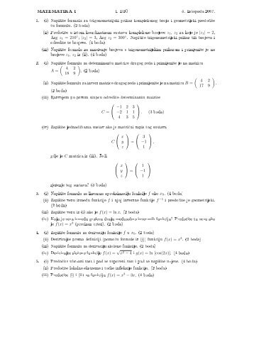 MATEMATIKA I