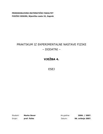 Vjezba 4 - Esej.pdf - Marko Sever