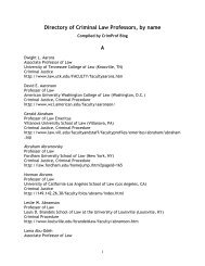 Directory of Criminal Law Professors, by name A