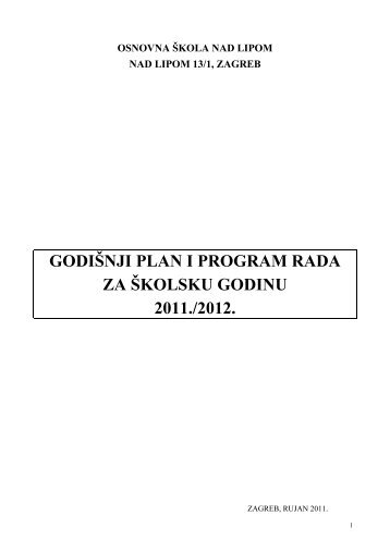 GODIÅ NJI PLAN I PROGRAM RADA ZA Å KOLSKU GODINU 2011 ...