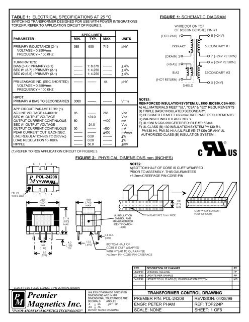 POL-24208 - Premier Magnetics