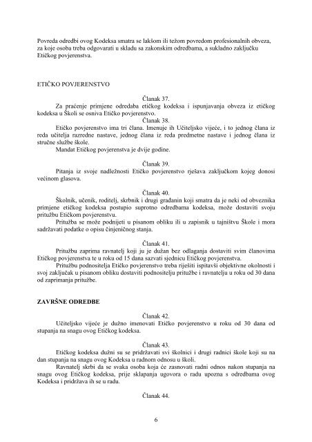 etički kodeks - Osnovna škola "Split 3" Split