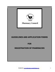 Guidelines on Pharmacy Applications - Pharmacy Council Ghana