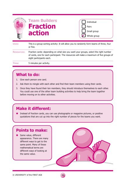 Team Builders Fraction Action University Of The First Age
