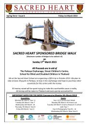 Week 6 - 1st March 2013 - Sacred Heart Catholic School