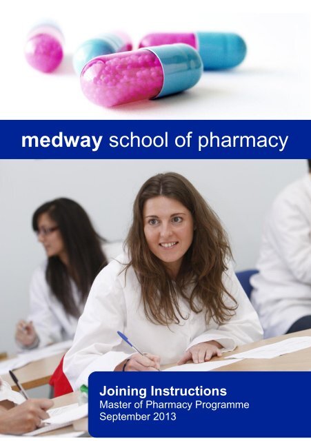 joining instructions booklet - Medway School of Pharmacy