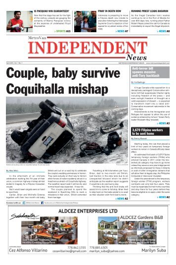 Vol. 1, No. 1 (April 2015) - MetroVan Independent News