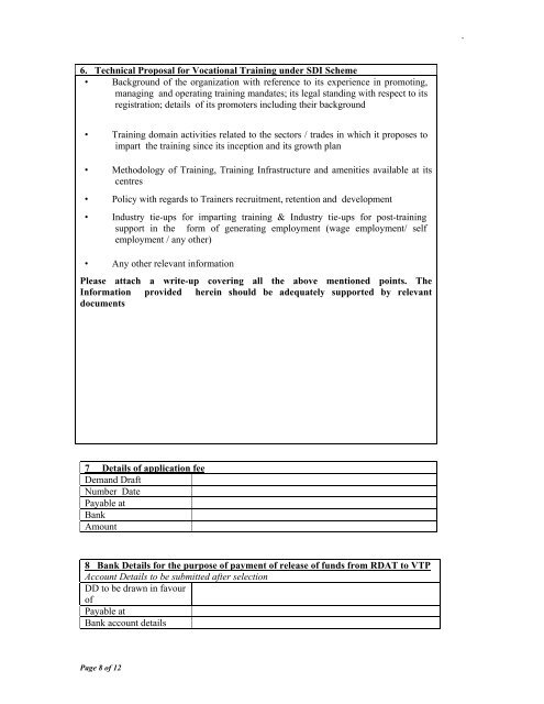 Application Form for Registration of VTP - Department of ...