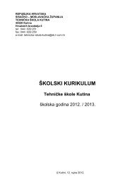 Kurikulum 2012 2013.pdf - Tehnička škola Kutina