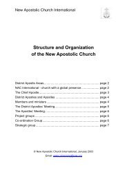 Structure and Organization of the New Apostolic Church