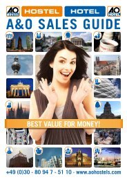 a&O sales guIDe - A&O Hotels and Hostels