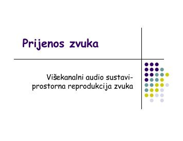 Prijenos zvuka - FER