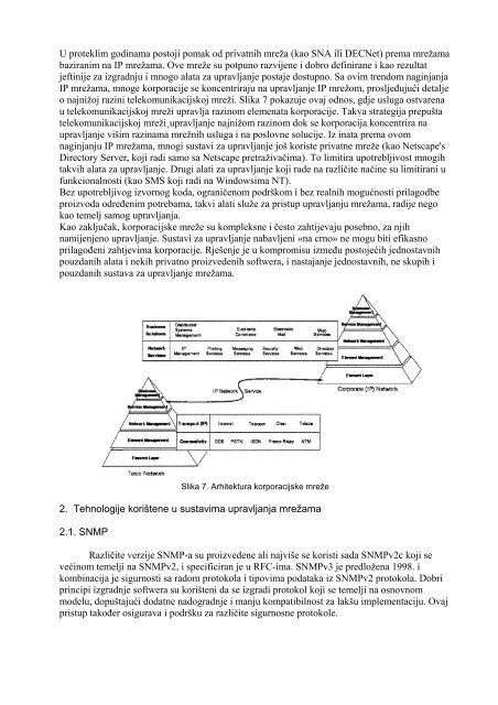 Protokoli i arhitekture u sustavima upravljanja mreÅ¾om - osnove ...