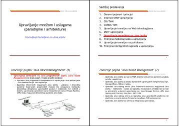 Upravljanje mreÅ¾om i uslugama (paradigme i arhitekture)