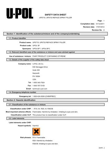 SAFETY DATA SHEET - U-Pol