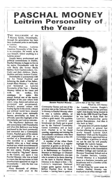 Paschal Mooney Leitrim Guardian