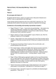 Typed up flip chart notes from table discussions - Voice & Influence