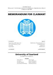 MEMORANDUM FOR CLAIMANT