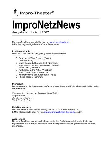 ImproNetzNews - Impro-Theater.de