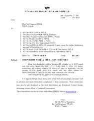 PUNJAB STATE POWER CORPORATION LIMITED PR Circular No ...