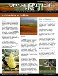 Australian-Italian agrifood links... - Australian Embassy