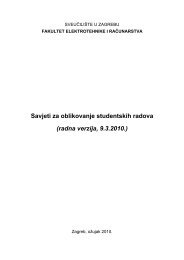 Savjeti za oblikovanje studentskih radova - FER - SveuÄiliÅ¡te u ...