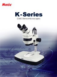 The Microscope Depot - Motic - K400 - K401 - K500 - K700