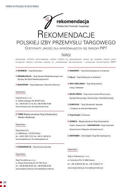 TaRgI w Polsce - Polska Izba PrzemysÅu Targowego