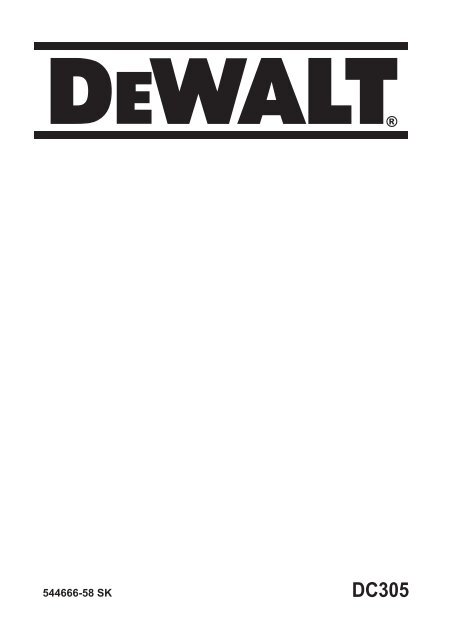 544666-58 SK - Service - DeWalt