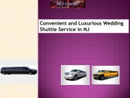 Convenient and Luxurious Wedding Shuttle Service in NJ