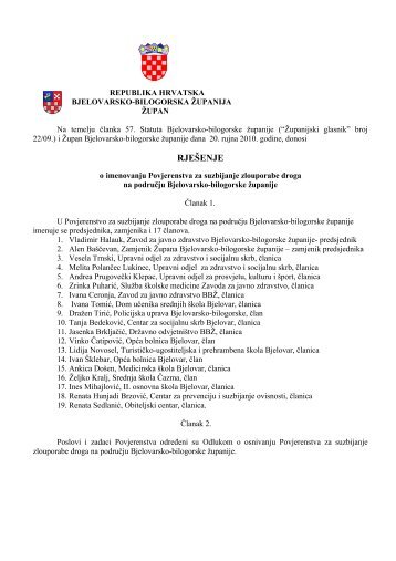 Povjerenstvo - Bjelovarsko-bilogorska Å¾upanija