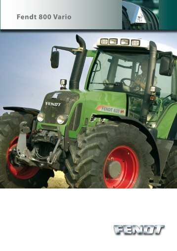 Prospekt CiÄgnik rolniczy FENDT - seria 800 - Maszyny rolnicze