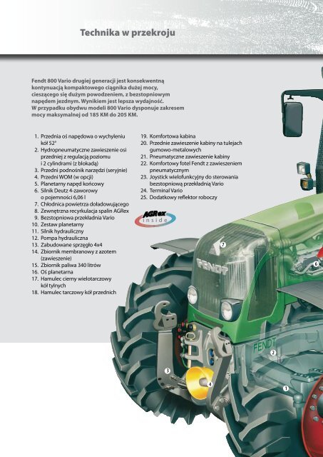 Prospekt CiÄgnik rolniczy FENDT - seria 800 - Maszyny rolnicze