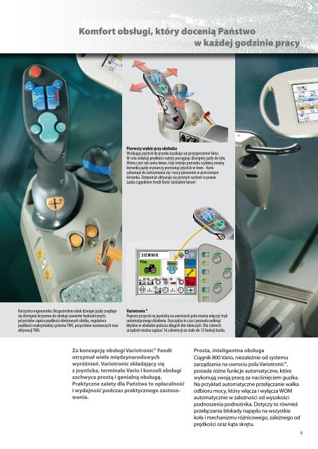 Prospekt CiÄgnik rolniczy FENDT - seria 800 - Maszyny rolnicze