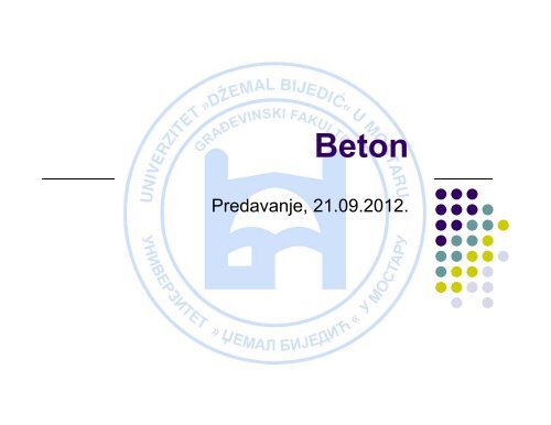 Vrste betona - GF:UNMO:BA