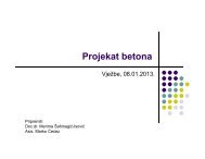 Projekat betona - VjeÅ¾be - GF:UNMO:BA