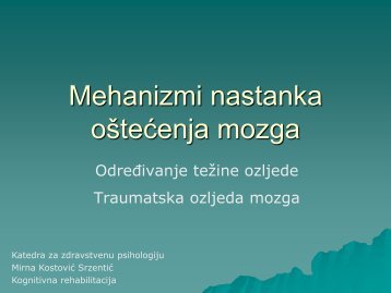 Mehanizmi oÅ¡teÄenja mozga, traumatska ozljeda mozga