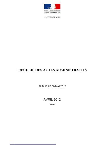AVRIL 2012 tome 1 - AUDE