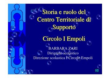 Storia e ruolo del Centro Territoriale di Supporto Circolo I Empoli